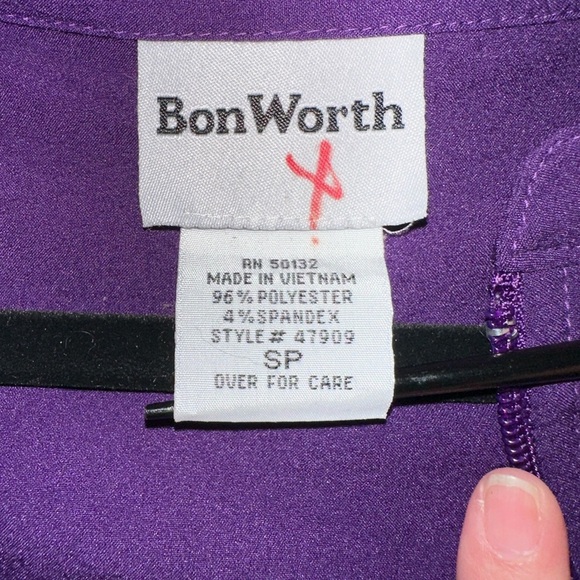 BonWorth Purple Zip-Up Jacket Size SP (Small Petite) Lightweight Vintage - Picture 6 of 6